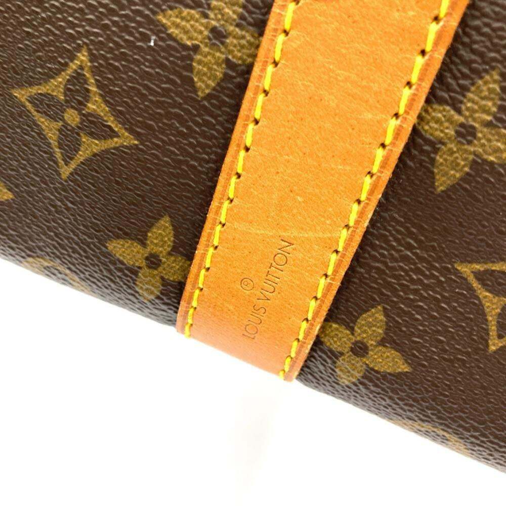 LOUIS VUITTON Brown Monogram Leather Keepall 55 Boston Bag - Picture 6 of 9